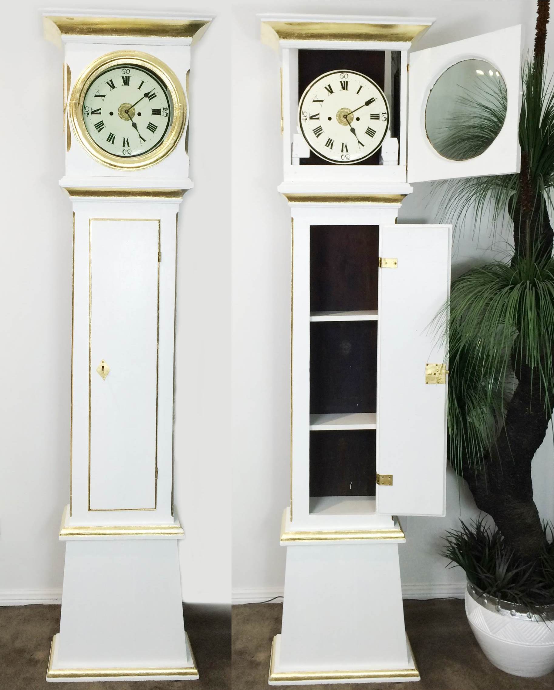 Antique Quartz Battery Bornholm Grandfather Clock | eXibit collection