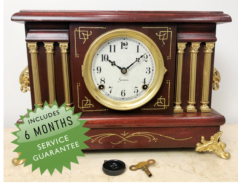 Original Antique Sessions USA Mantel Clock | eXibit collection