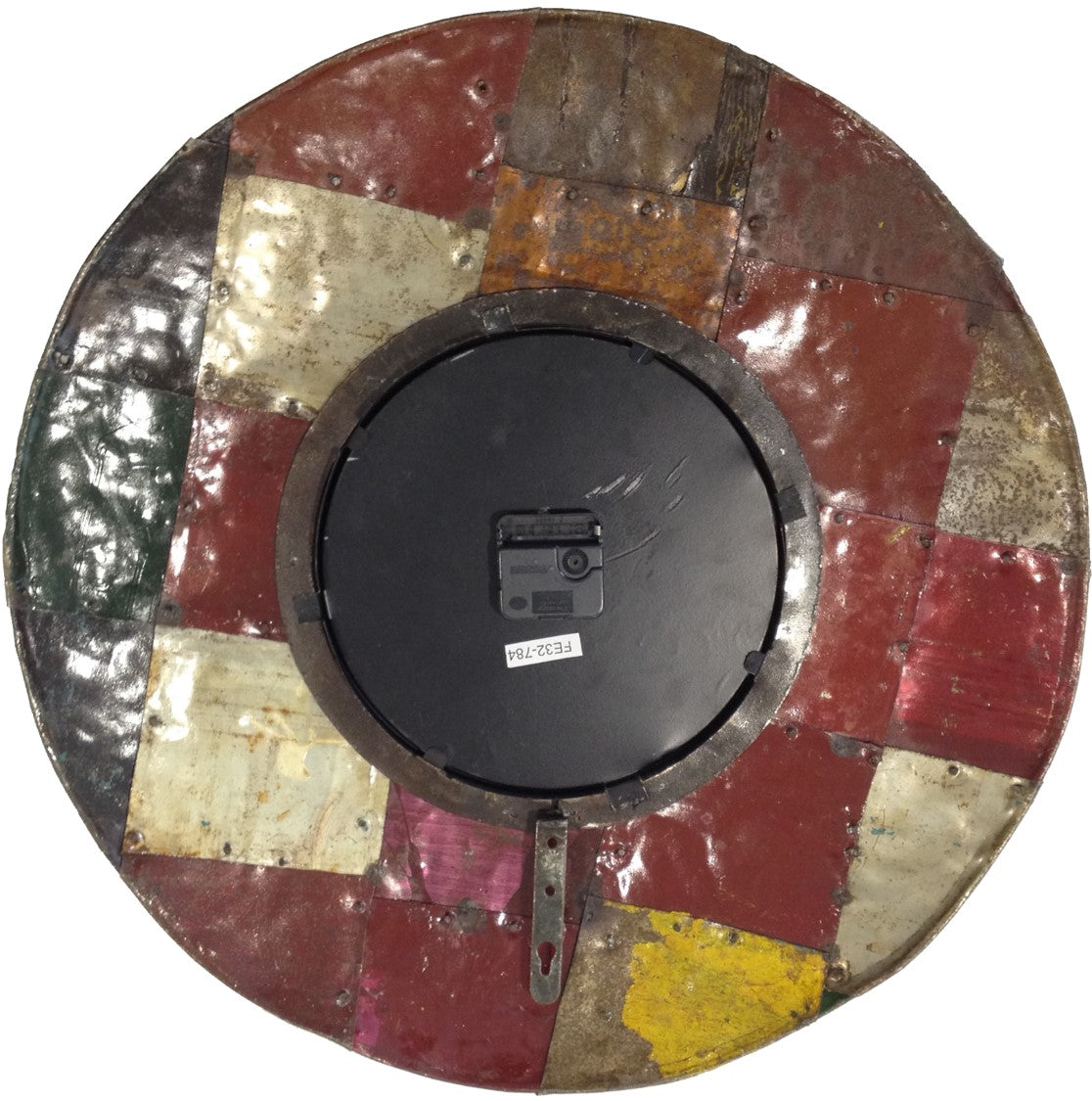 Vintage RUSTIC Industrial Round Metal Wall Clock | eXibit collection