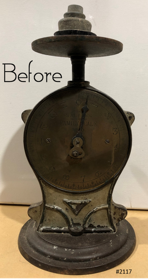 RESTORED Vintage Cast Iron SALTER Kitchen Scale | eXibit collection