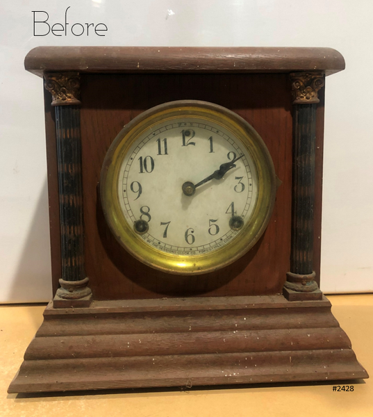 Antique Sessions Hammer on Bell & Coil Chime Mantel Clock | eXibit collection