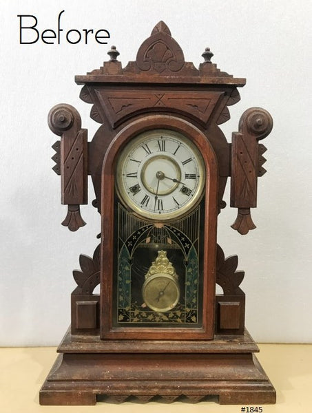 Antique New Haven Quartz Battery Mantel Clock  | eXibit collection