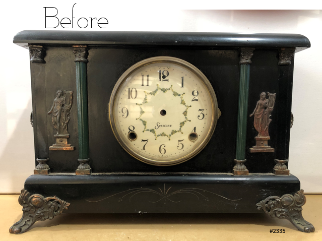 Antique Sessions Hammer on Coil Chime Mantel Clock | eXibit collection