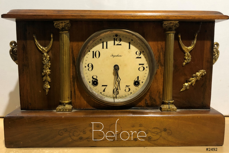 Antique Ingraham Battery Mantel Clock | eXibit collection