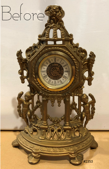 Vintage Original Brass GERMAN Wind-up GADA Mantel Clock | eXibit collection