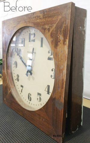 LARGE Antique HAMMOND Bichronous Electric Wall Clock | eXibit collection