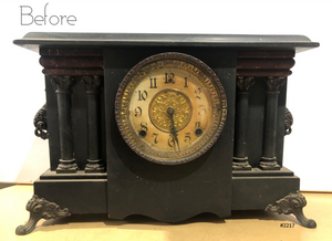  Antique GILBERT Quartz Battery Mantel Clock | eXibit collection