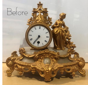 Antique Original Ormolu Spelter French Pendulum Clock | eXibit collection