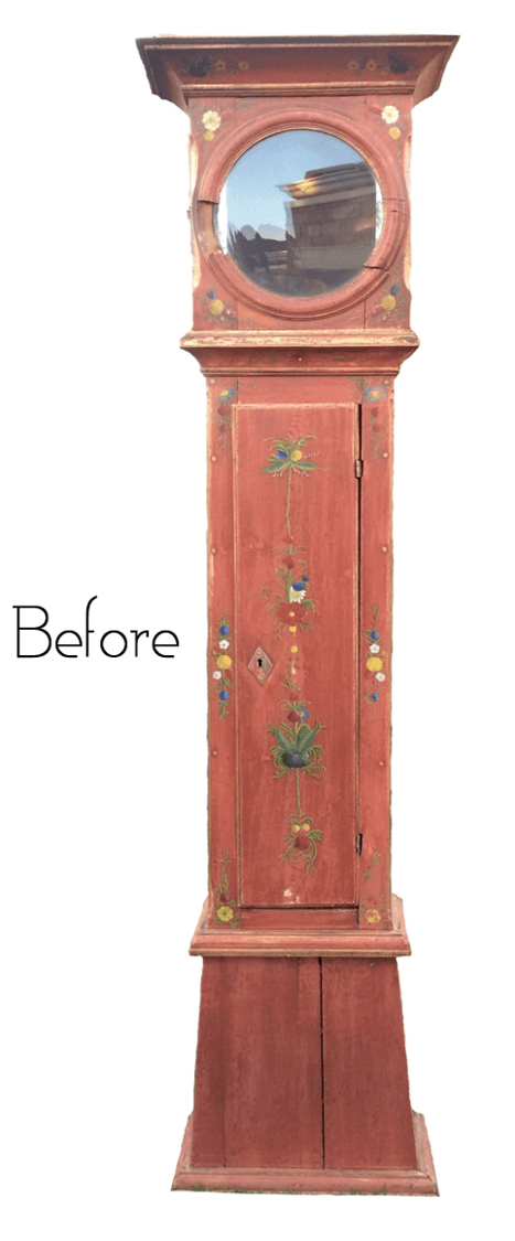 Antique Quartz Battery Bornholm Grandfather Clock | eXibit collection