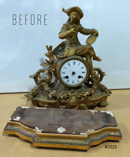 Antique Figural Spelter Mantel Clock | eXibit collection