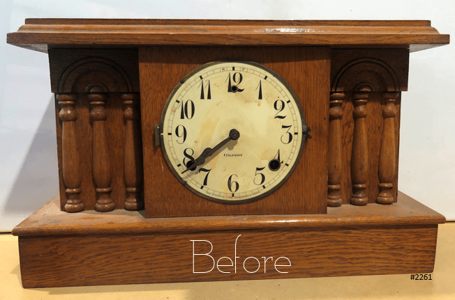 Antique GILBERT Hammer on Coil Chime U.S.A Mantel Clock | eXibit collection