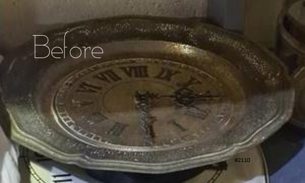 Vintage Ornate Solid Brass Plate Battery Wall Clock | eXibit collection