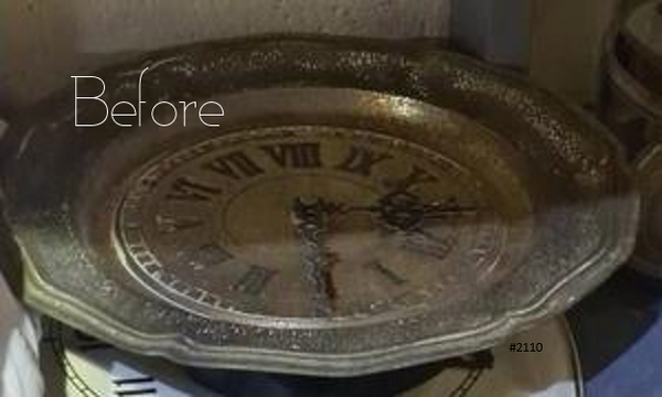 Vintage Ornate Solid Brass Plate Battery Wall Clock | eXibit collection