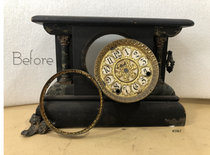  Antique GILBERT Quartz Battery Mantel Clock | eXibit collection