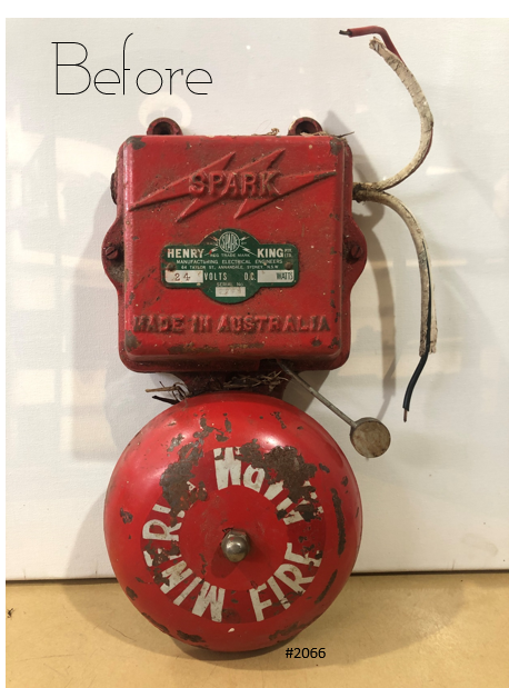 Vintage Cast Iron Minerva SPARK Fire Alarm Bell | eXibit collection