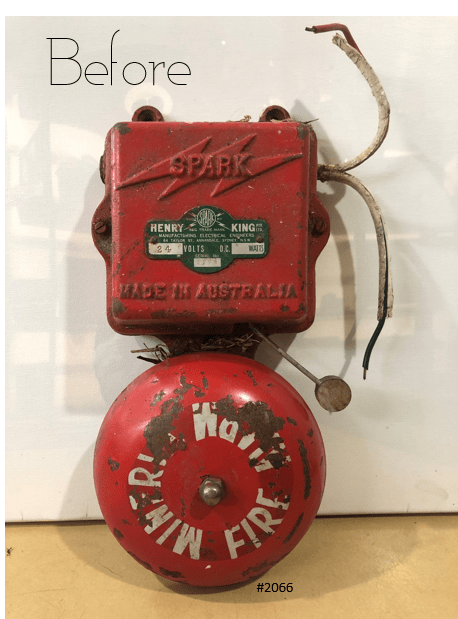 Vintage Cast Iron Minerva SPARK Fire Alarm Bell | eXibit collection