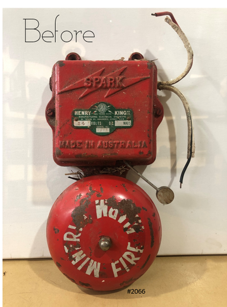 Vintage Cast Iron Minerva SPARK Fire Alarm Bell | eXibit collection