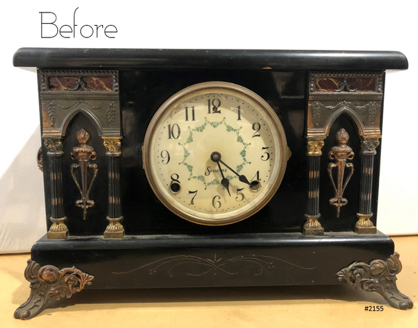 Antique Sessions Hammer Coil Chime Mantel Clock | eXibit collection