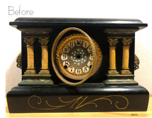  Antique GILBERT Quartz Battery Mantel Clock | eXibit collection