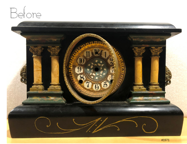 Antique GILBERT Quartz Battery Mantel Clock | eXibit collection