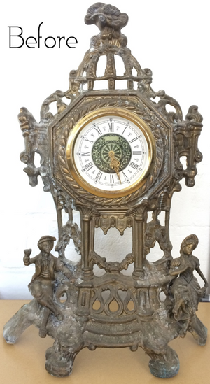 Vintage Figural West German Mantel Clock | eXibit Collection