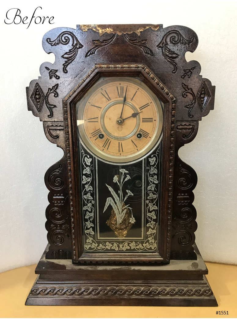 Antique Ansonia Kitchen Quartz Battery Mantel Clock | Adelaide Clocks