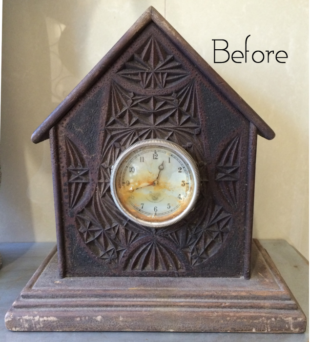 Gothic Wooden Clock {battery}