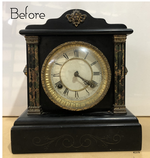 Antique Waterbury Bell & Hammer on Coil Chime Mantel Clock | eXibit collection