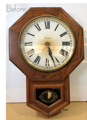 Antique ANSONIA Drop Dial Octagon Wall Clock | eXibit collection