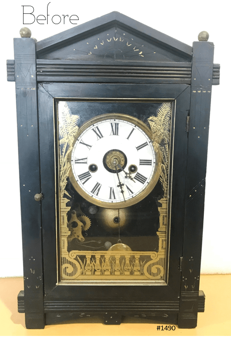 Antique JEROME Cathedral Quartz Battery Mantel Clock | eXibit collection