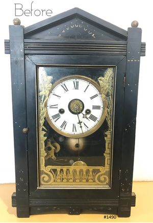 Antique JEROME Cathedral Quartz Battery Mantel Clock | eXibit collection