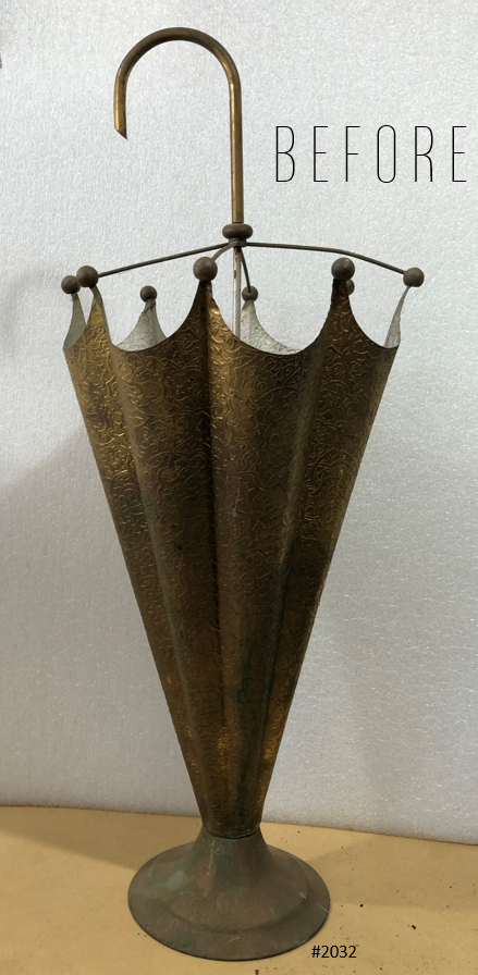 Original Vintage BRASS Umbrella Stand  | eXibit collection