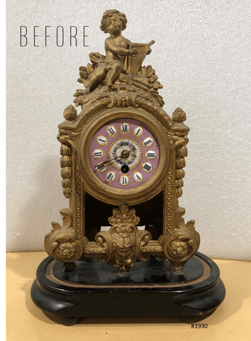 Antique Figural Spelter Brevete Mantel Clock | Adelaide Clocks