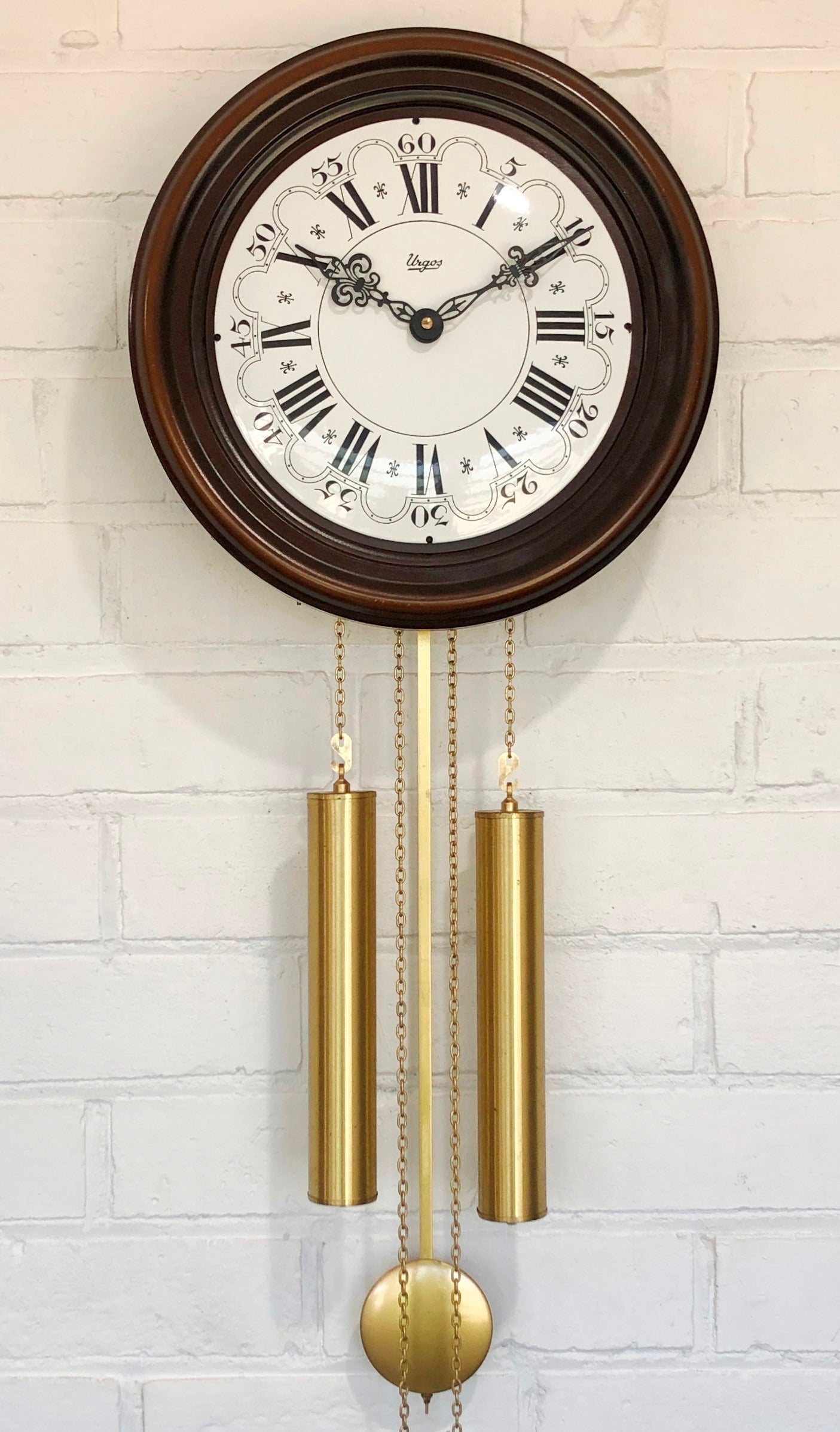 Vintage URGOS German BIM BAM Chime Wall Clock | eXibit collection